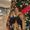 Cross-border scarf wholesale e-commerce live-streaming supply chain, classic British-style checkered long scarves Specification image